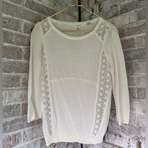 Knitted & Knotted crochet sweater, size Small